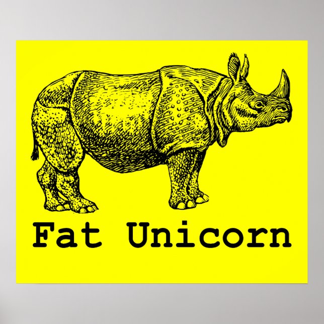 Poster de l'Unicorne de gras (Devant)