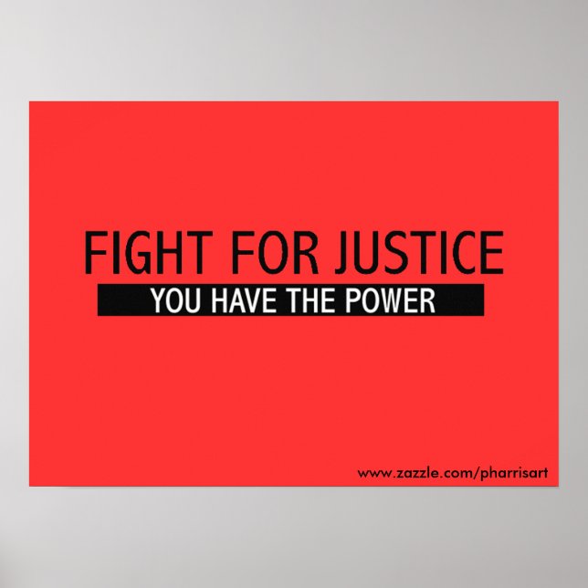 Poster de lutte pour la justice (Devant)
