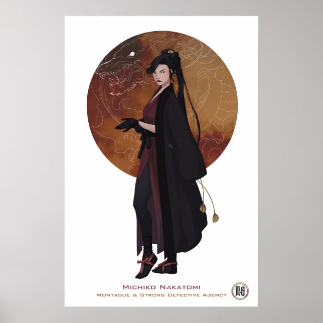 Poster de M&S Michiko Nakatomi - Art de Mona Finde (Devant)