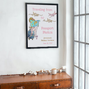 Poster De Mademoiselle à Madame Voyage de Shower de Marié
