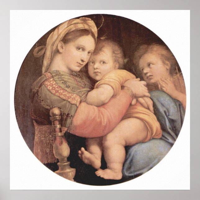 Poster de Madonna della Sedia (Devant)