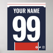 Poster de maillot de football personnalisé couleur