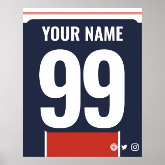 Poster de maillot de football personnalisé couleur