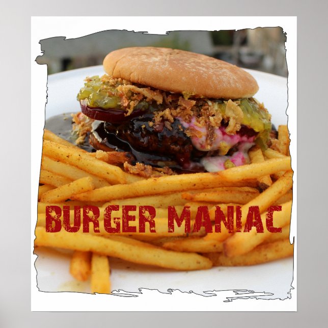Poster de maniac Burger amusant! (Devant)