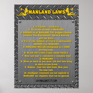 Poster de MANLAND LAWS ! !