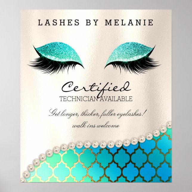 Poster de maquillage Eyelash Jolie Yeux Marocain (Devant)