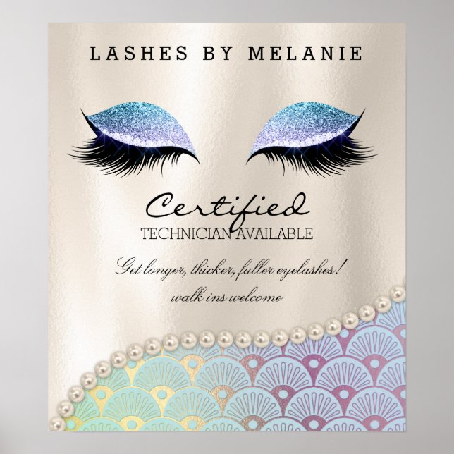 Poster de maquillage Eyelash Jolie Yeux Sirène (Devant)