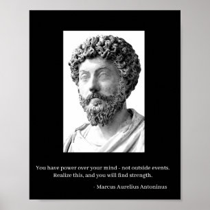 Poster de Marcus Aurelius - Noir / Blanc