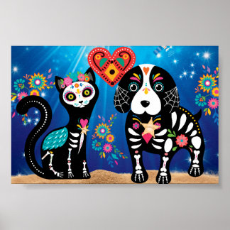 Poster de mariage après la mort de chat/chien/mort