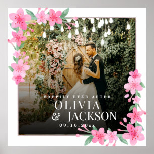 Poster de mariage élégant photo moderne