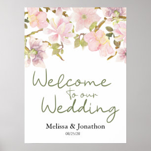 Poster de Mariage rose de Magnolia