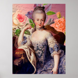 Poster De Marie Antoinette Sur Fleurs
