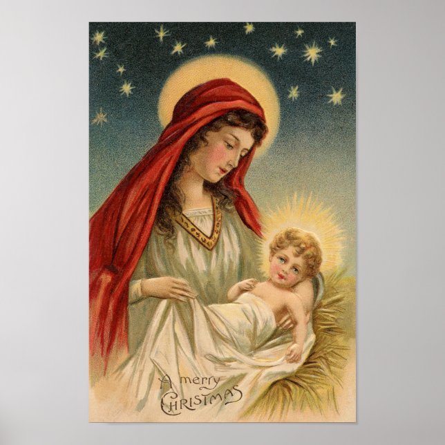 Poster de Marie et Bébé Jésus (Devant)