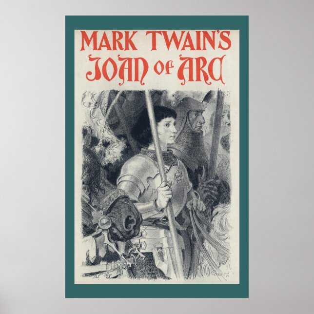 Poster de Mark Twain sur la Jeanne d'Arc (Devant)
