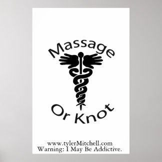 Poster de massage ou de noeud