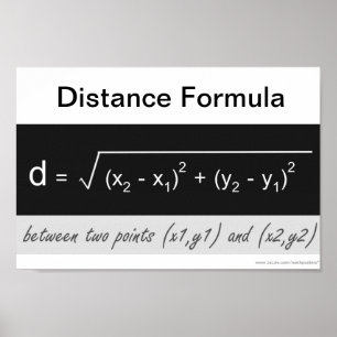 Poster de mathématiques de formule à distance