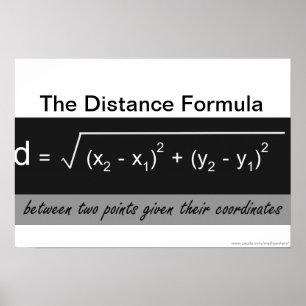 Poster de mathématiques de la formule à distance