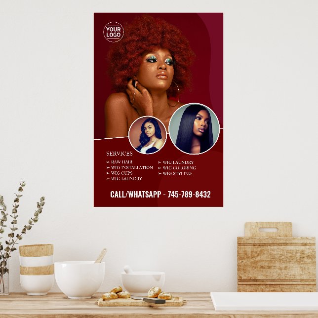 Poster de matte modifiable des services de salon (Cuisine)