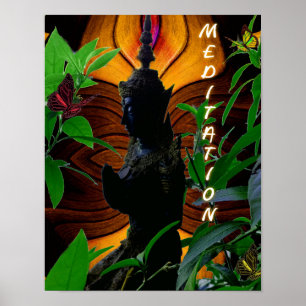 Poster de méditation Bouddha de prière