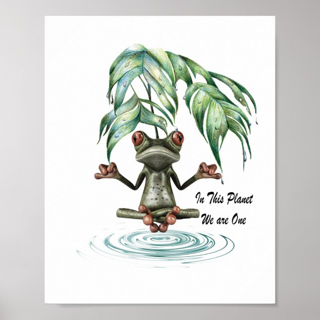 Poster de méditation de grenouille (Devant)