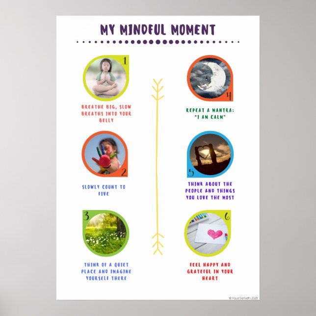 Poster de méditation de mon moment d'esprit (Devant)