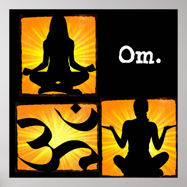 Poster de méditation Om Yoga (Devant)