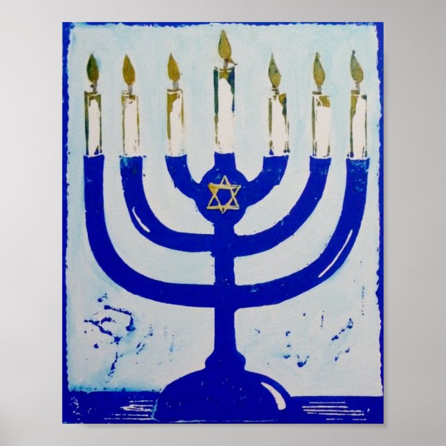 Poster de Menorah, 8 x 10 pouces (Devant)