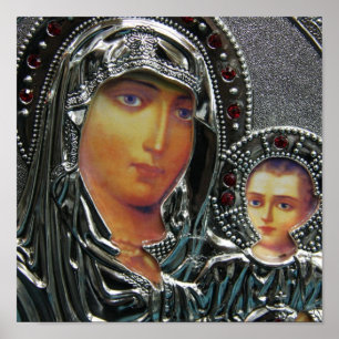 Poster de Mère Marie et Bébé Jésus