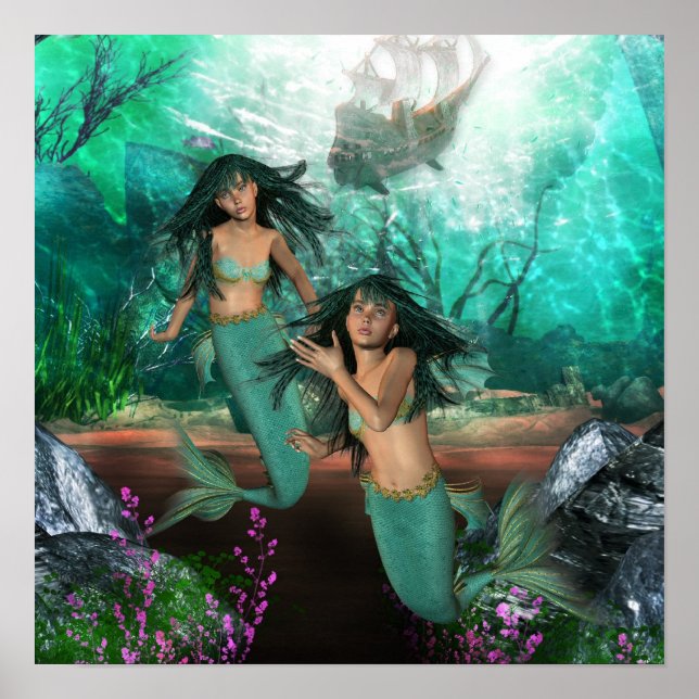 Poster de Mermaid Twins (Devant)