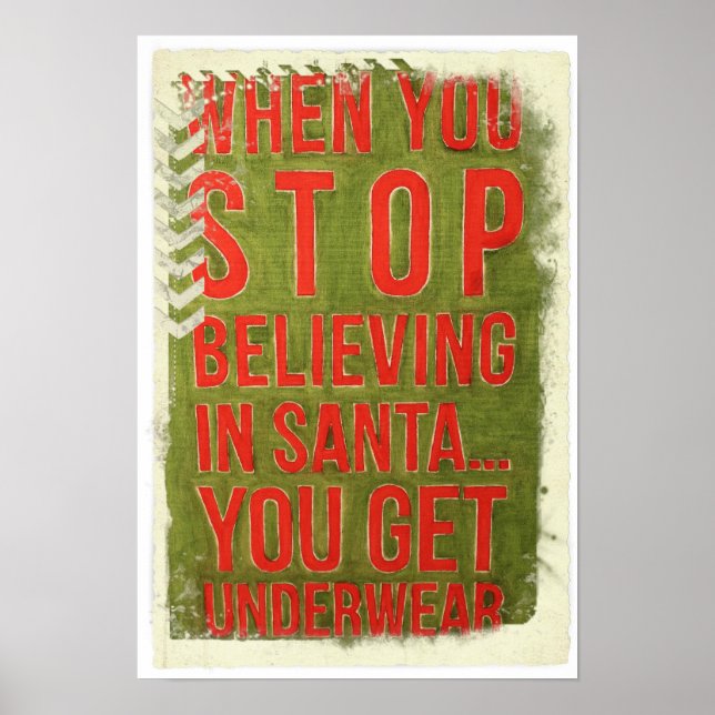 Poster de message de Noël amusant! (Devant)