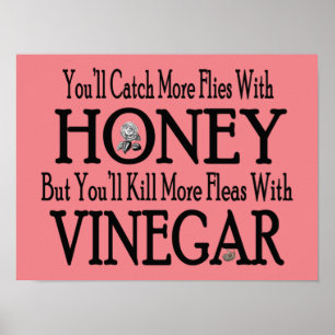 Poster de miel et de vinaigre