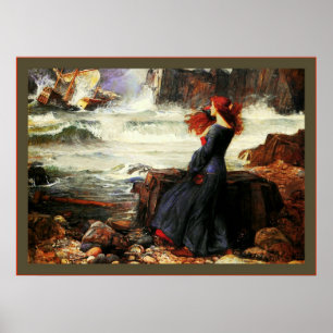 Poster ~ de Miranda la tempête John W. Waterhouse