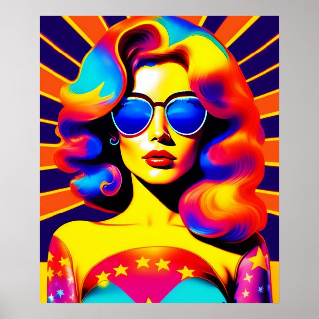 Poster de mode Funky Retro (Devant)