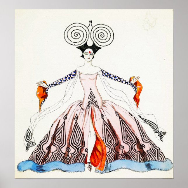 Poster de mode Georges Barbier Art déco (Devant)