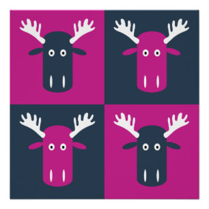 Poster de Moose Head Pop Art