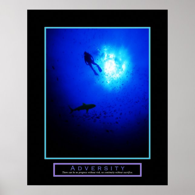 Poster de motivation - "Adversité" - 22"x28" (Devant)