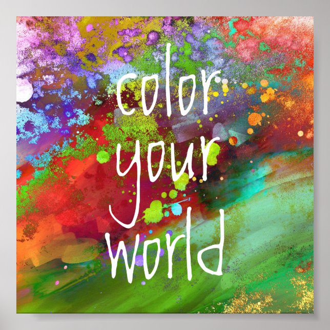 poster de motivation citation couleur votre art du (Devant)