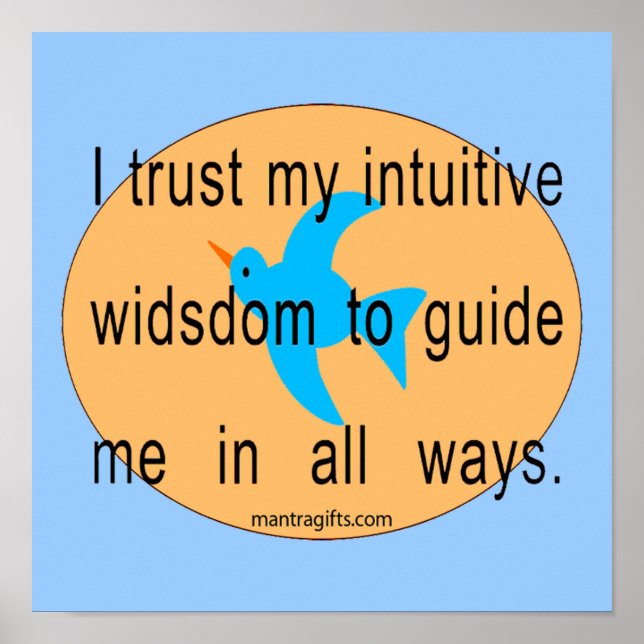 Poster de motivation de l'intuition de confiance (Devant)
