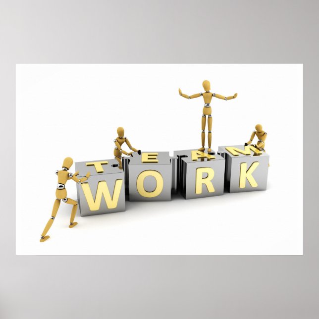 Poster de motivation du travail d'équipe (Devant)