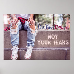 Poster de motivation Live Your Dreams