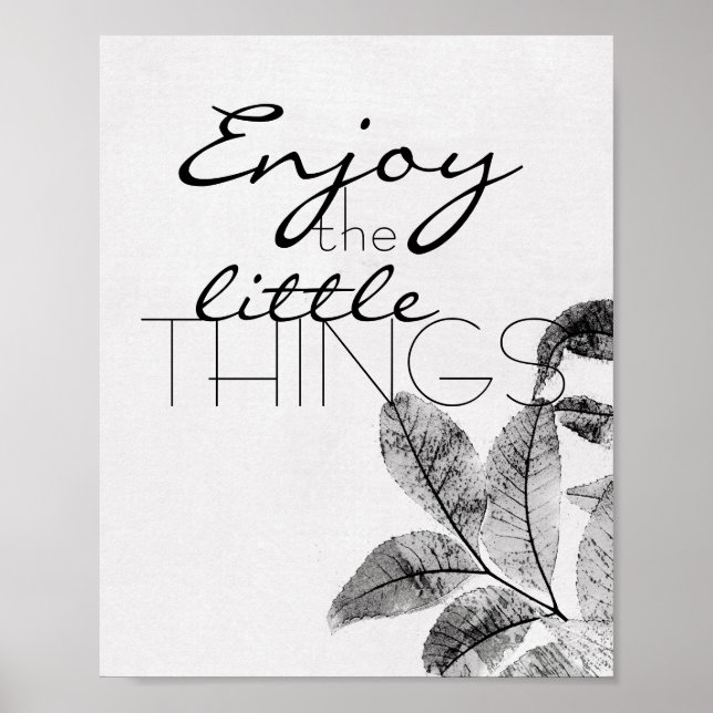 poster de motivation profiter des petites choses (Devant)