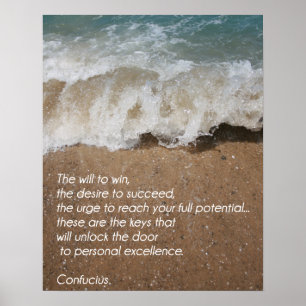 Poster de motivation volleyball - Excellence perso