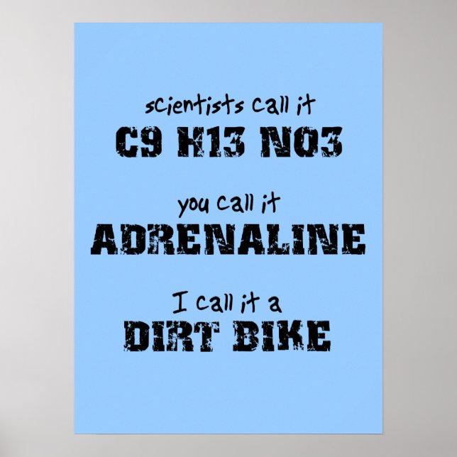 Poster de Motocross adrénaline Dirt Bike (Devant)