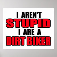 Poster de Motocross Stupid Dirt Bike