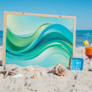 Poster de mur d'art fluide de l'océan Abstrait