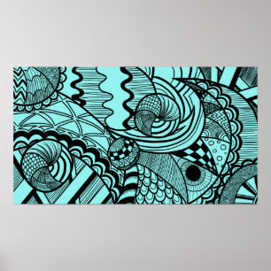Poster de mur Zentangle