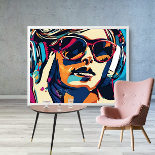 Poster de musique féminine Abstraite Pop Art 2