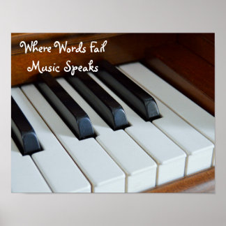 Poster de musique ! Grande photo de piano