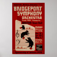 Poster de musique Vintage de l'Orchestre Symphoniq