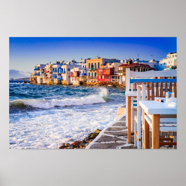 Poster de Mykonos, Îles Grecques (Devant)